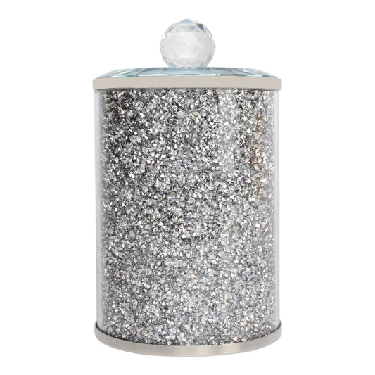 Ambrose Exquisite Glass Canister In Gift Box Silver