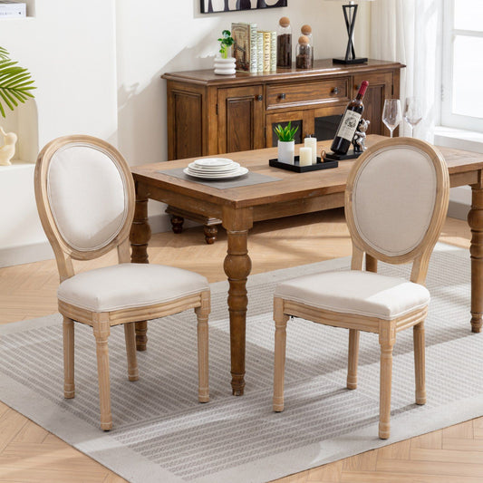 Gewnee - Solid Tufted Dining Chair (Set of 2) - Beige