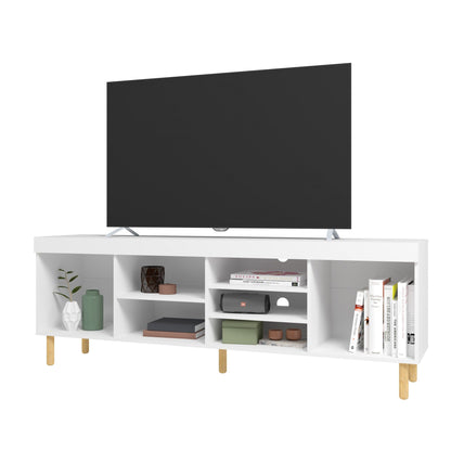 Iko Modern TV Stand Open Cubbie Media Center - White