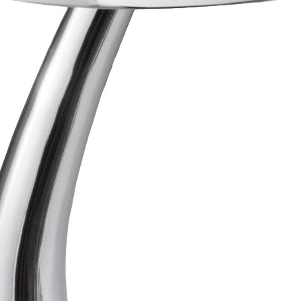 Round End Table - Silver