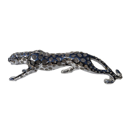 Ambrose Diamond Encrusted Chrome Plated Panther (53" X 9. 5"W X 11"H)