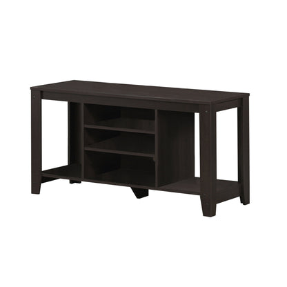 Particleboard, Open Shelving TV Stand - Dark Brown