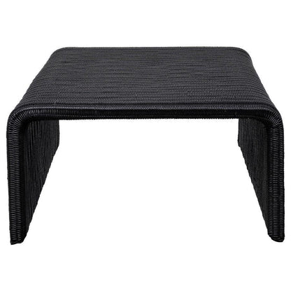 Cahya - Woven Rattan Square Coffee Table - Black