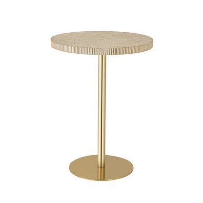 Fiona - Stone Side Table - Gold