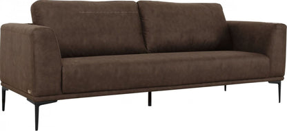 Modern Loveseat With Removable Cushions - Brown