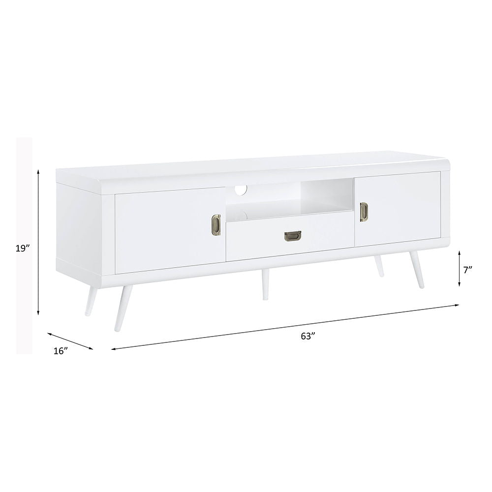 Pagan - TV Stand - White High Gloss Finish