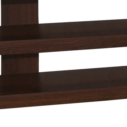 Particleboard Open Shelving TV Stand - Dark Brown