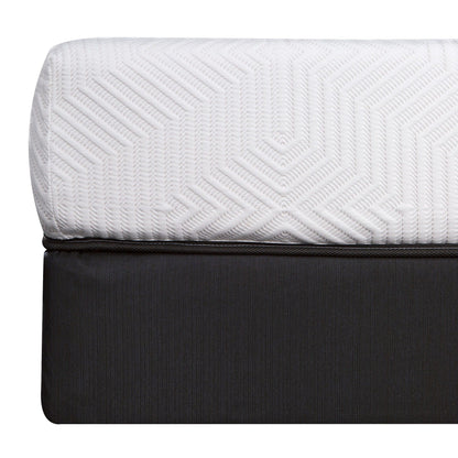 10.5" King Hybrid Lux Memory Foam And Wrapped Coil Mattress - White / Black