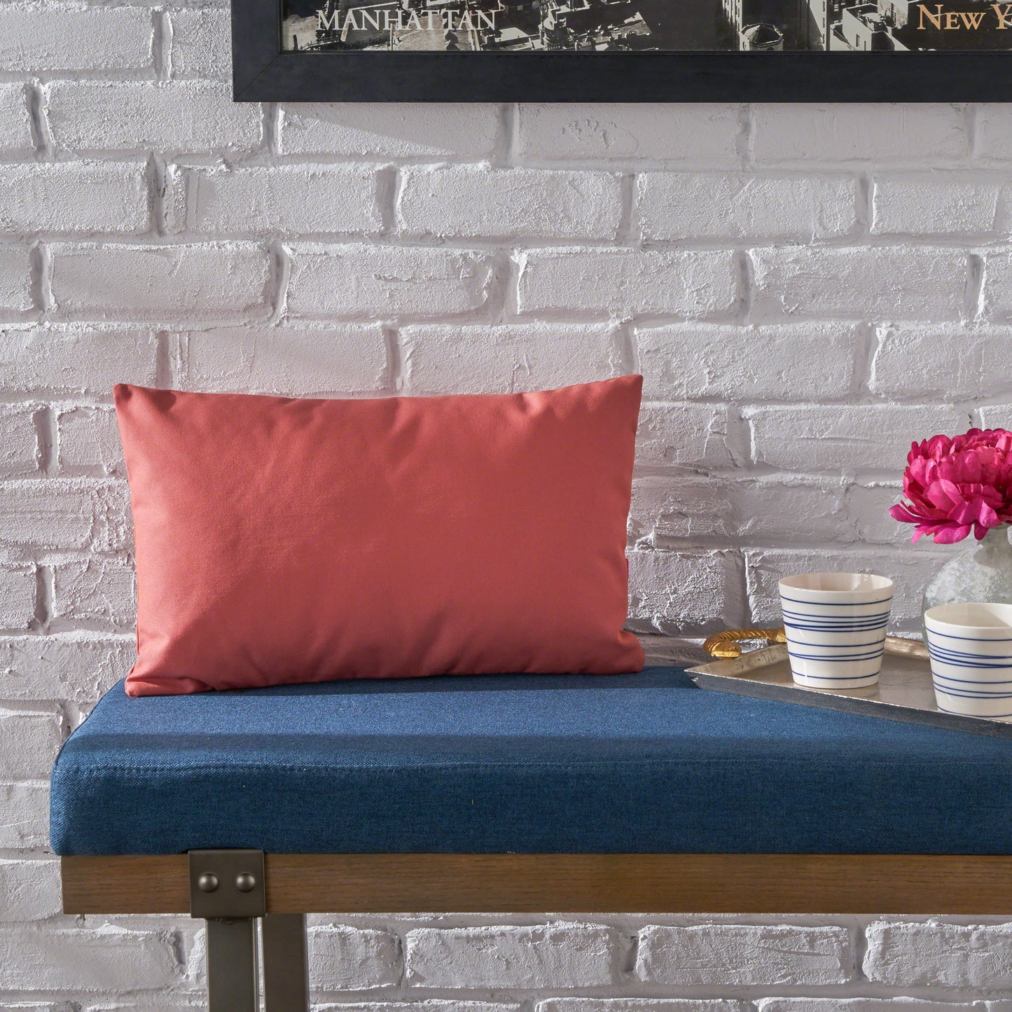 Coronado Rectangular Pillow - Coral