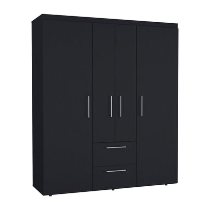 Two Drawer Combo Dresser - Black