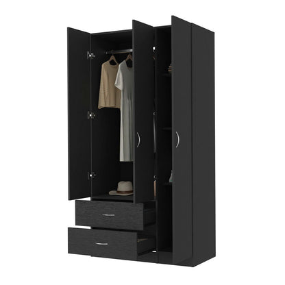 2 Drawer, Combo Dresser - Black