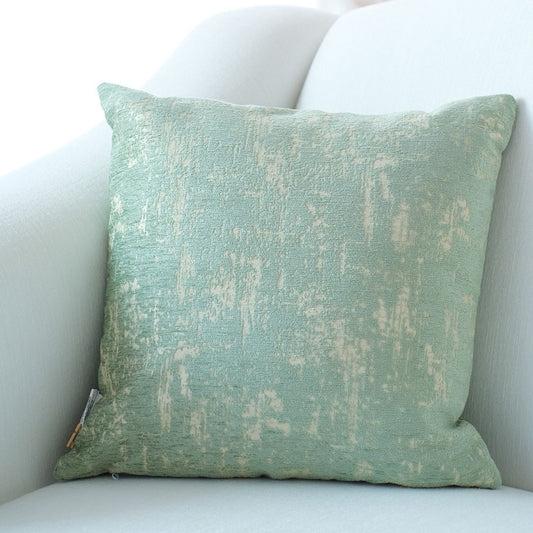 Decorative Mint And Beige Chenille Throw Pillow