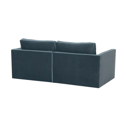 Willow - Modular Loveseat - Misty Blue