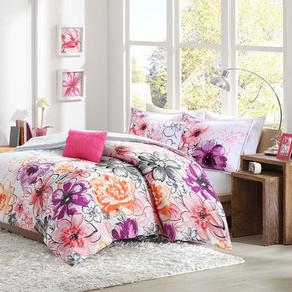 Floral Comforter Set, Pink