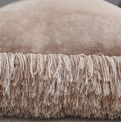 Decorative Shaggy Pillow (18 In X 18 In) - Beige