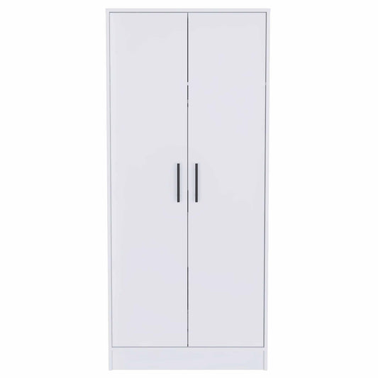 Tall Two Door Closet - White