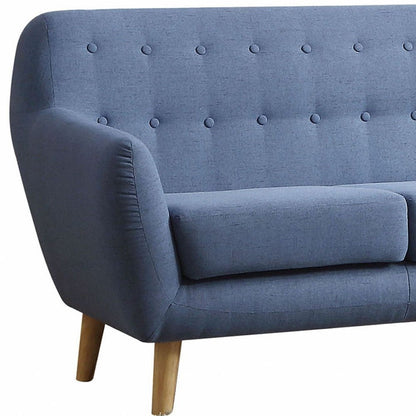 Linen Loveseat - Blue