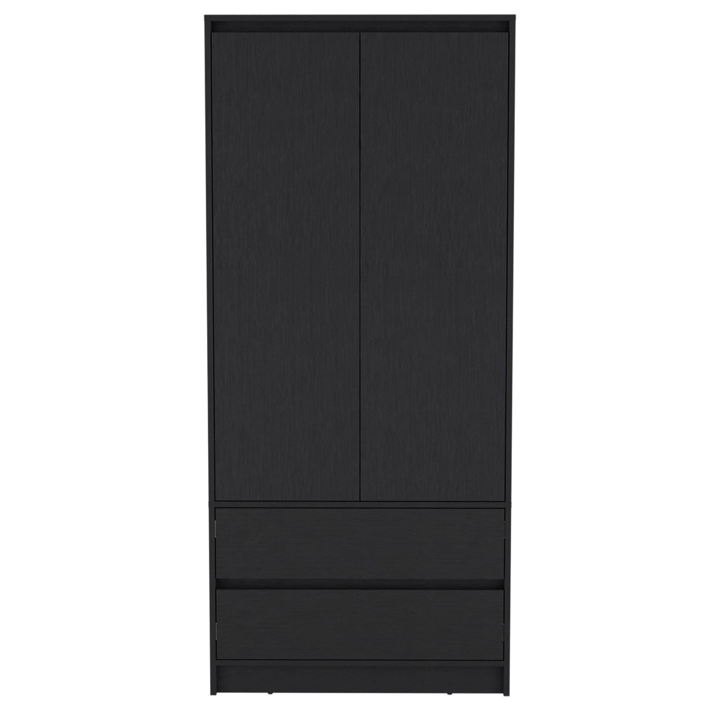 Two Drawer, Combo Dresser - Black