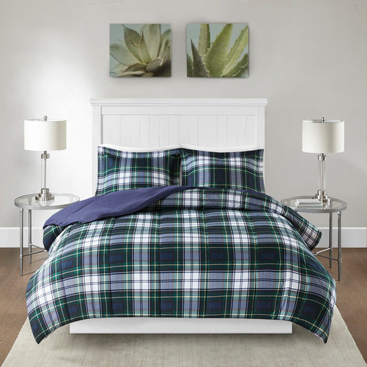 Parkston 3M Scotchgard Down Alternative All Season Comforter Set - Navy