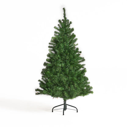 4.5' Noble Hinged Tree With 200 Multi Lights - Ul - Green