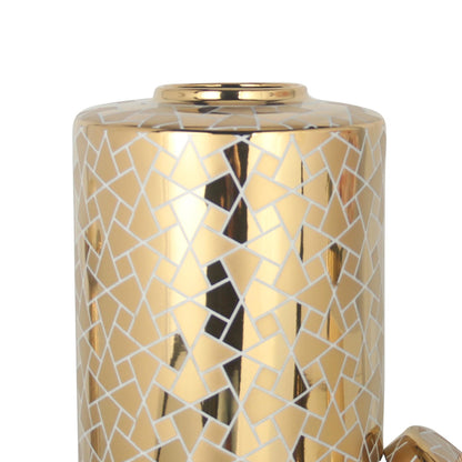 Exquisite Gold Ginger Jar With Removable Lid