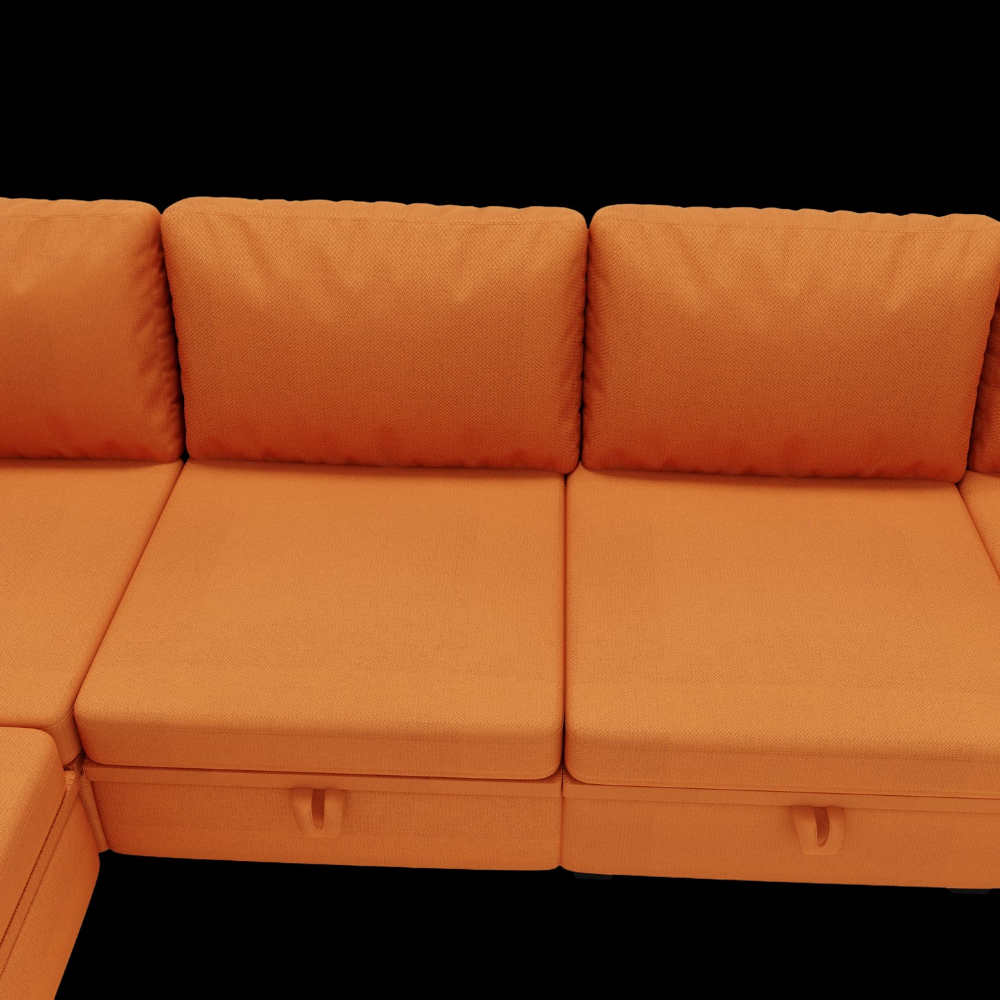 UNITED WE WIN Modular Sectional Sofa U Shaped Modular Couch with Reversible Chaise Modular Sofa Sectional Couch with Storage Seats