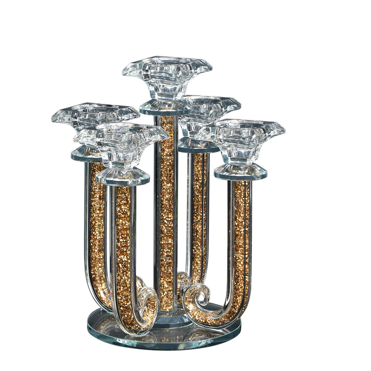 Ambrose Candle Holder (Holds 5 Candles) - Gold