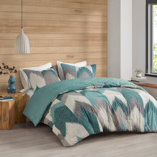 3 Piece Comforter Mini Set - Aqua