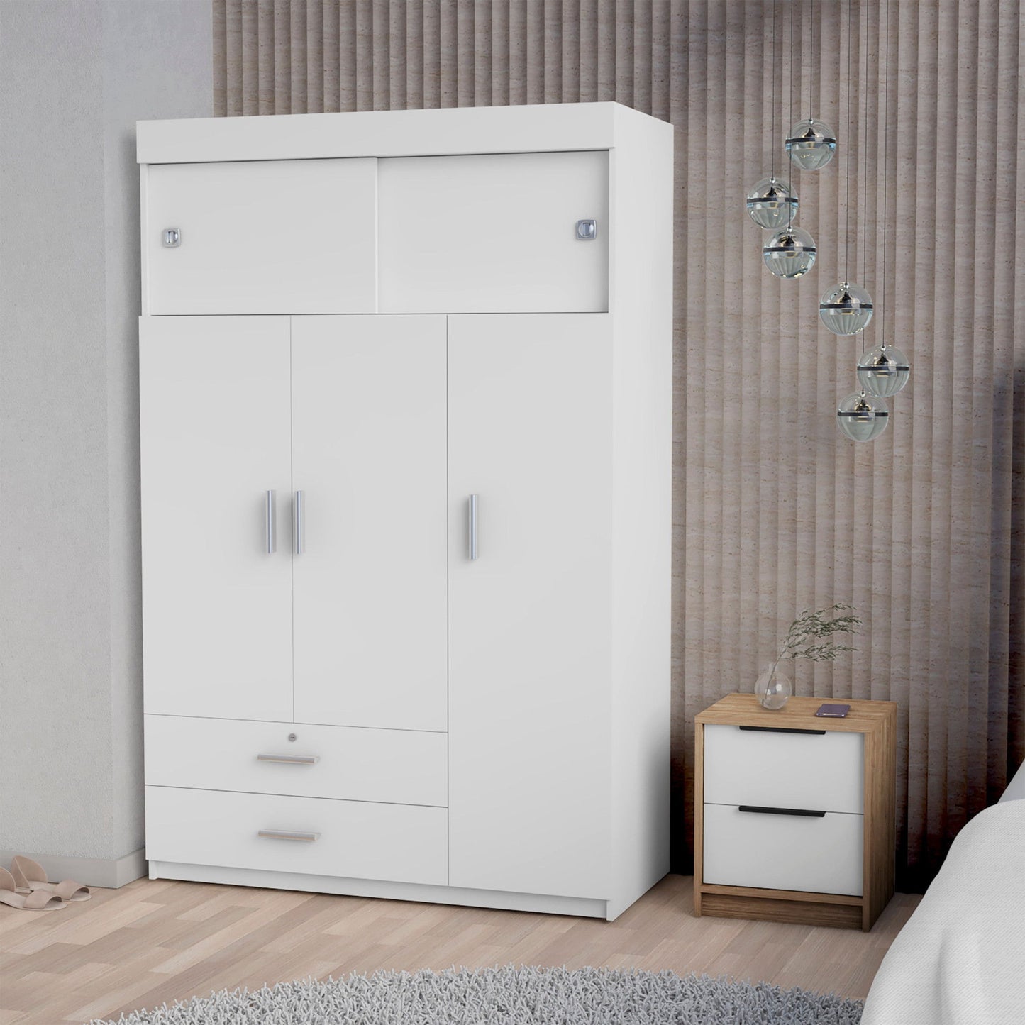 Two Drawer Dresser - White