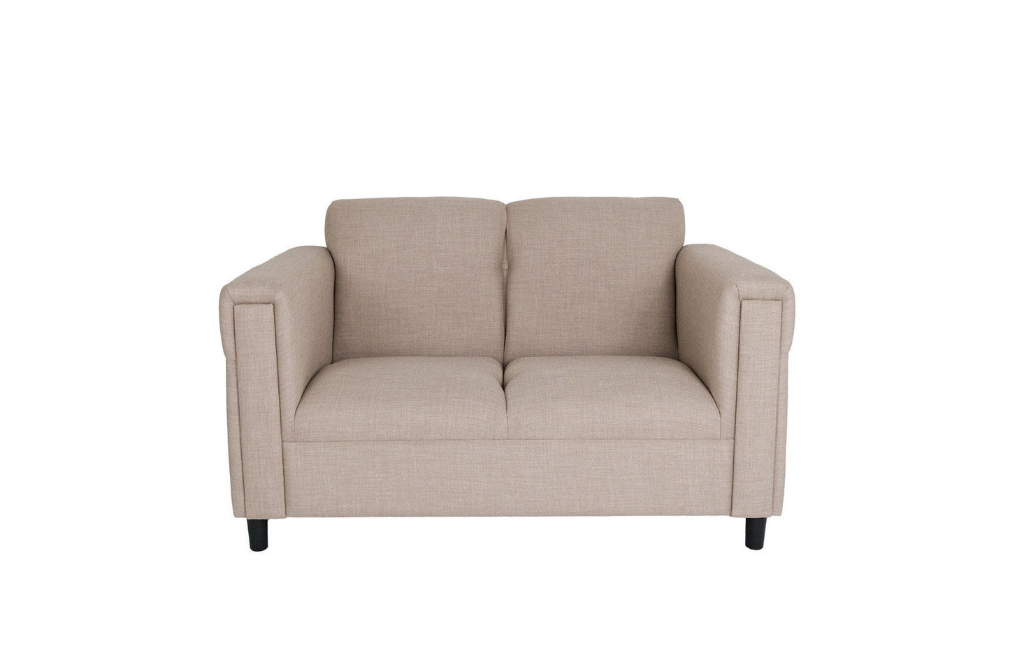 Loveseat - Deep Taupe / Black