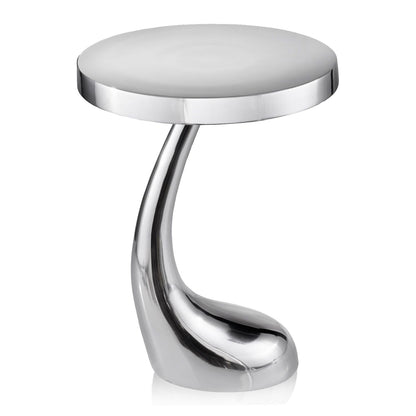 Round End Table - Silver