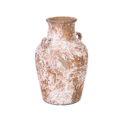 Artisan Ceramic Aged Terracotta Vase - Country Charm For Your Home