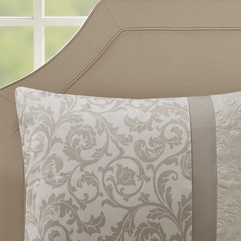 Embroidered 8 Piece Comforter Set - Neutral