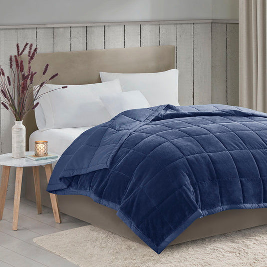 Reversible Heiq Smart Temperature Down Alternative Blanket Navy