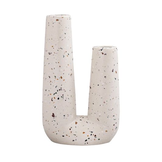 Terrazzo - Novelty Tube Vase - Beige