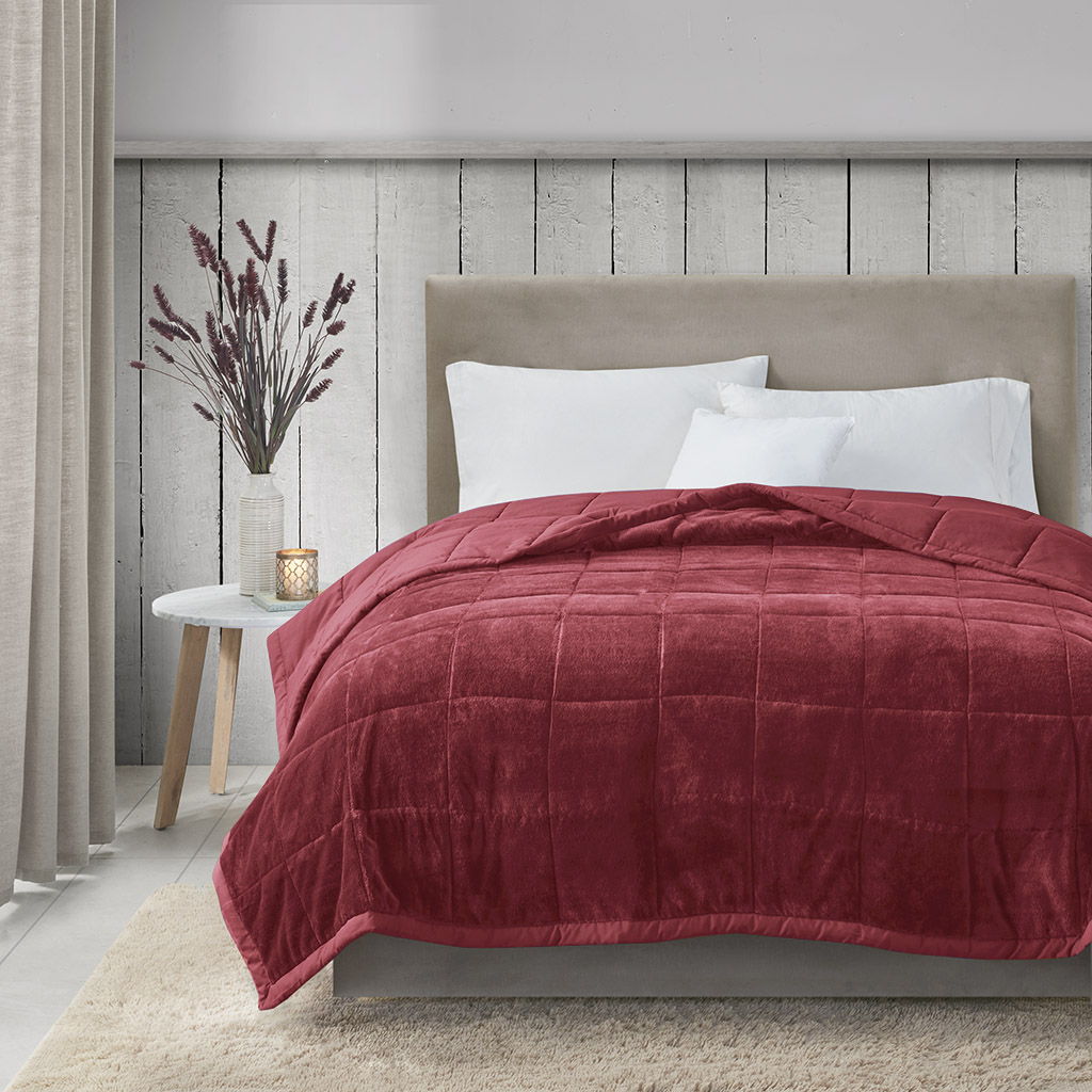 Reversible Heiq Smart Temperature Down Alternative Blanket, Burgundy