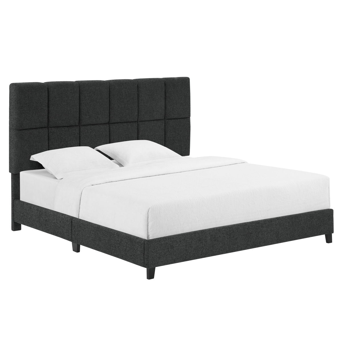 Squares Upholstered Platform Bed