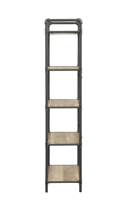 Itzel - Bookshelf - Antique Oak / Sandy Gray