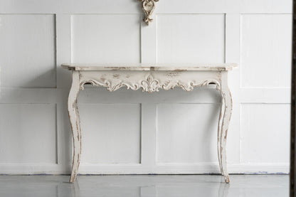 Slimline Console Table, For Hallway Living Room Bedroom - Whitewash