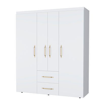 Two Drawer Combo Dresser - White