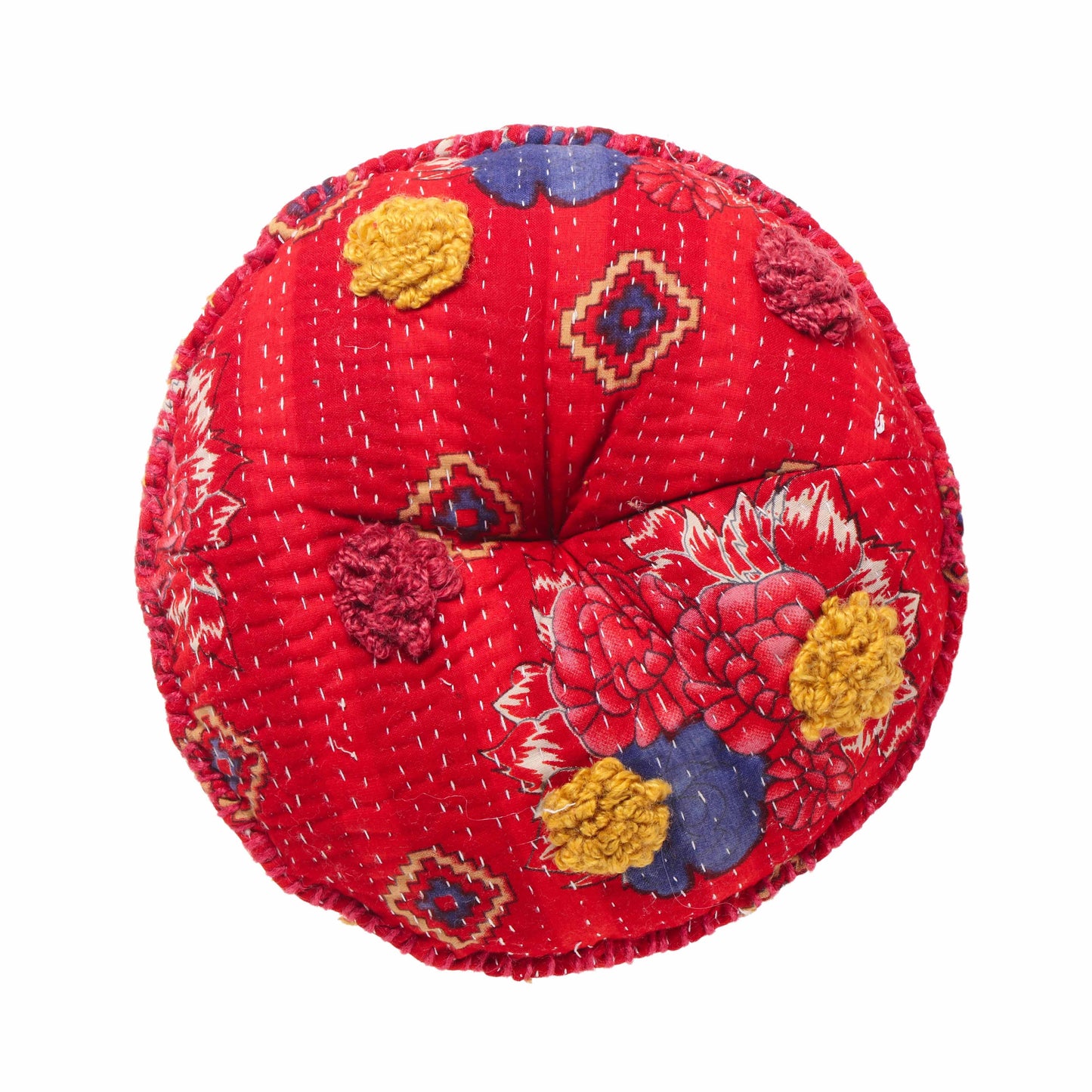 Mushroom - Hand Sewn Pillow - Red