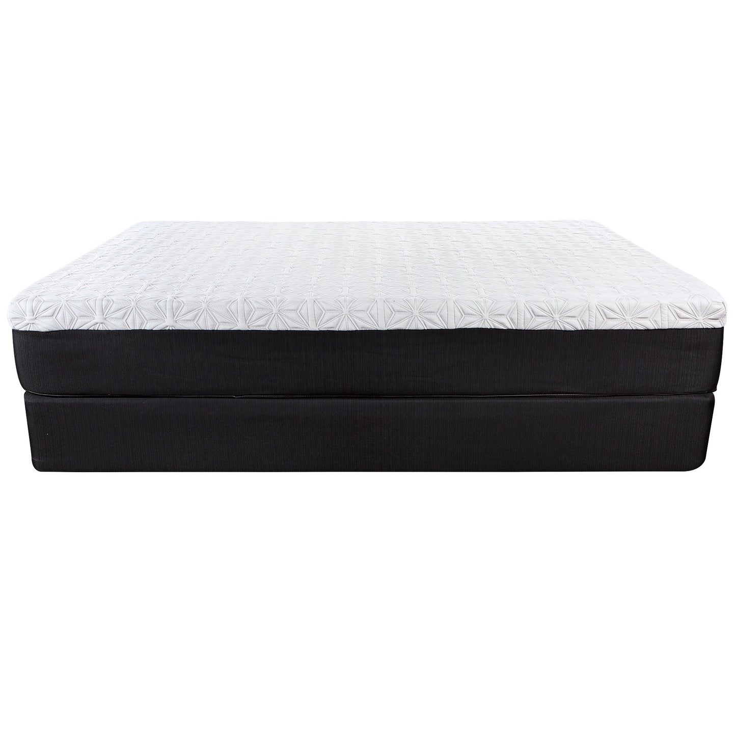 10.5" King Lux Gel Infused Memory Foam And High Density Foam Mattress - White / Black