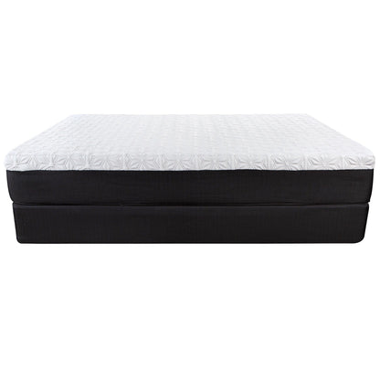 10.5" King Lux Gel Infused Memory Foam And High Density Foam Mattress - White / Black