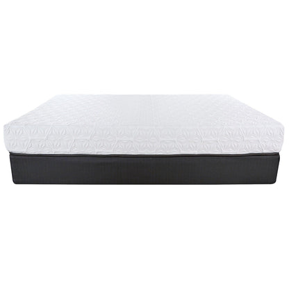 8" California King Three Layer Gel Infused Memory Foam Smooth Top Mattress - White / Black