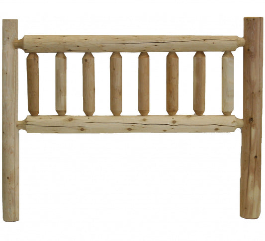 Cedar Log Twin Headboard - Natural Clear