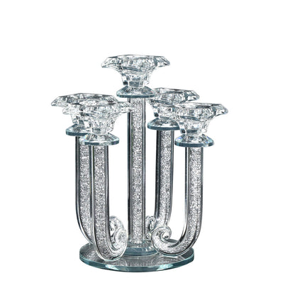 Ambrose Candle Holder (Holds 5 Candles) - Silver