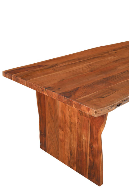 Live Edge Solid Wood Dining Bench - Brown