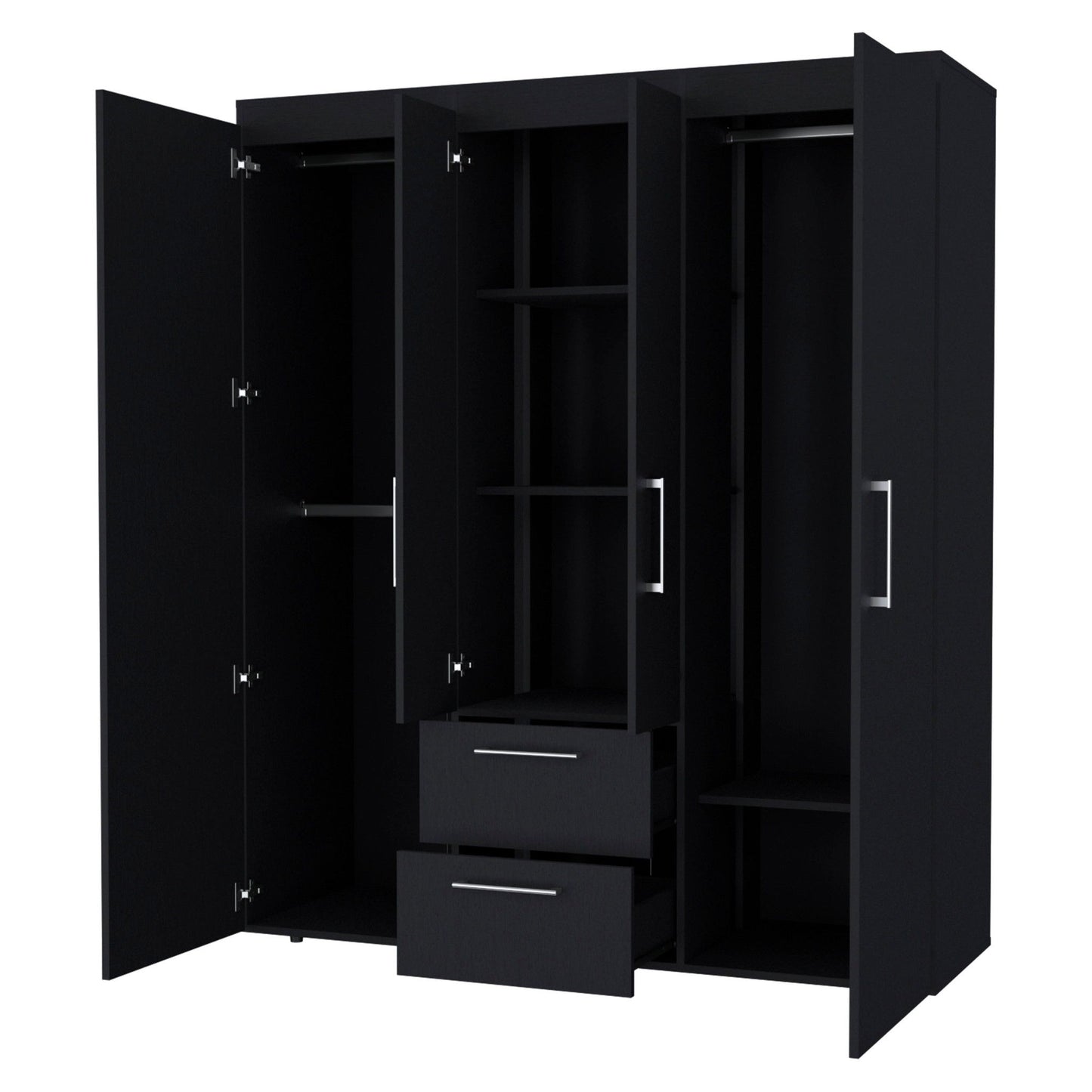 Two Drawer Combo Dresser - Black