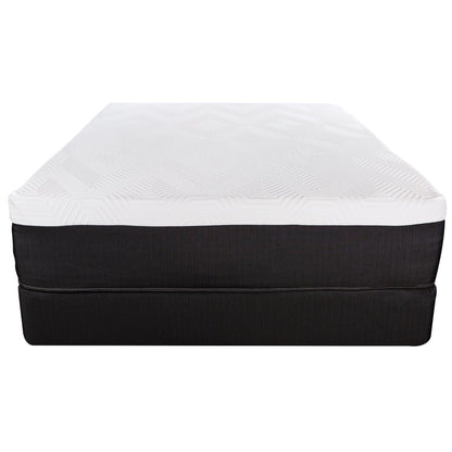 13" Queen Hybrid Lux Memory Foam And Wrapped Coil Mattress - White / Black