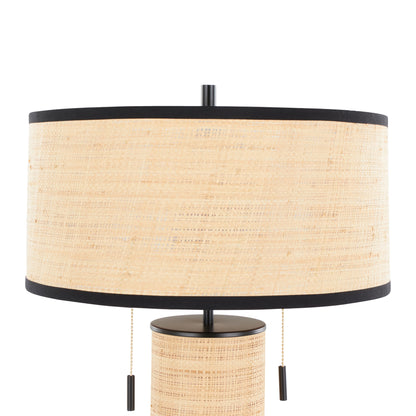 Cylinder - Rattan Contemporary Rattan Table Lamp